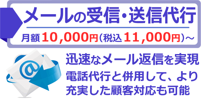 メールの受信・送信代行サービス