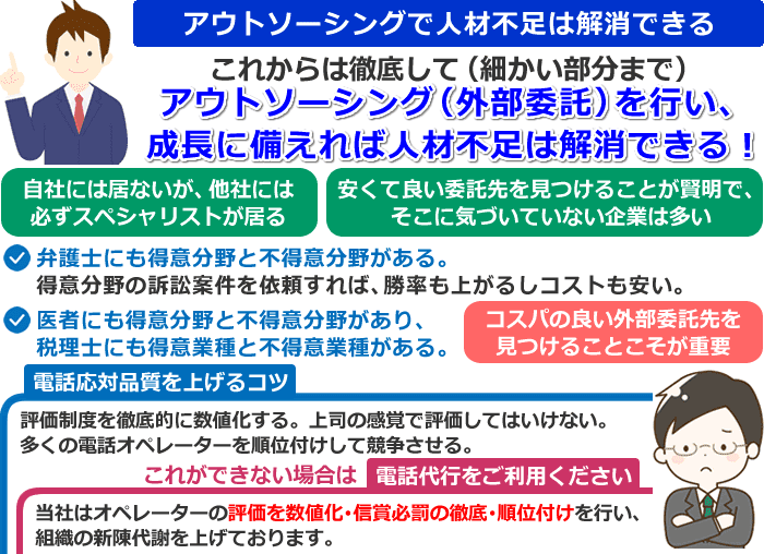 アウトソーシングで人材不足は解消できる