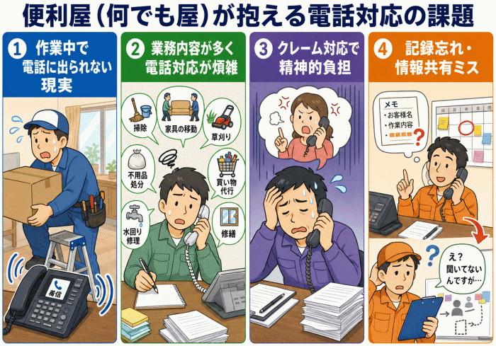 便利屋（何でも屋）が抱える電話対応の課題