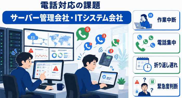 サーバー管理・IT関連システム会社対応の電話代行サービス