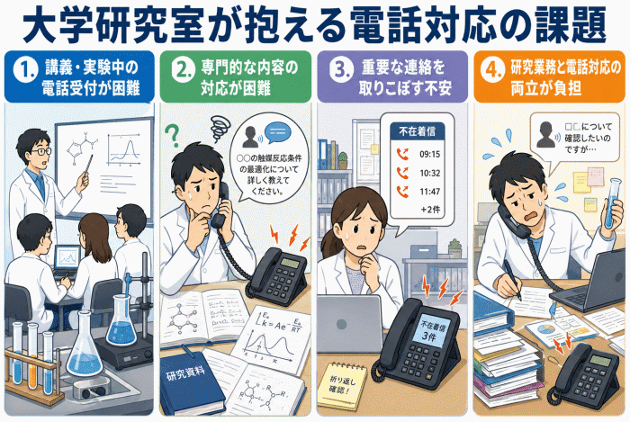 大学研究室が抱える電話対応の課題