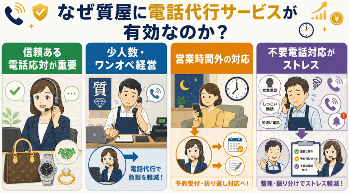 なぜ質屋に電話代行サービスが有効なのか？