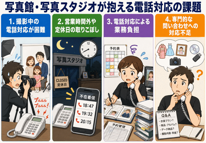 写真館・写真スタジオが抱える電話対応の課題