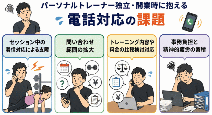 パーソナルトレーナー独立・開業時の電話対応の課題