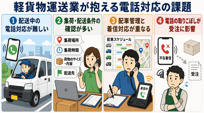軽貨物運送業が抱える電話対応の課題