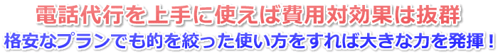 電話代行の費用対効果は抜群